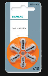 Pilas Siemens, baterias para audifonos